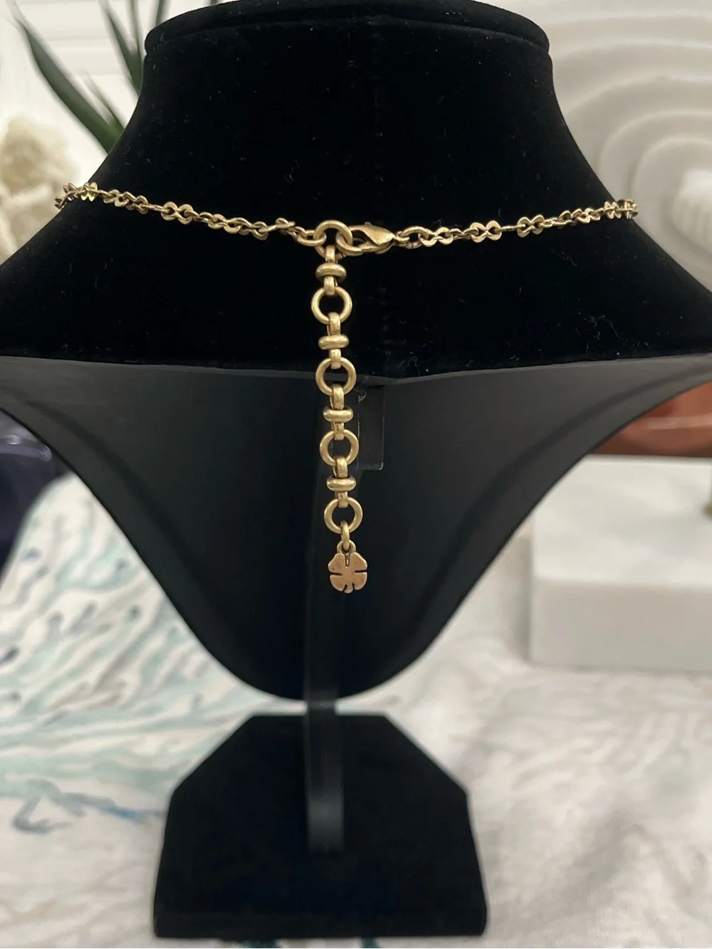 Brand New! Lucky Brand Gold Tone Faux Turquoise Pendant Necklace and Earrings